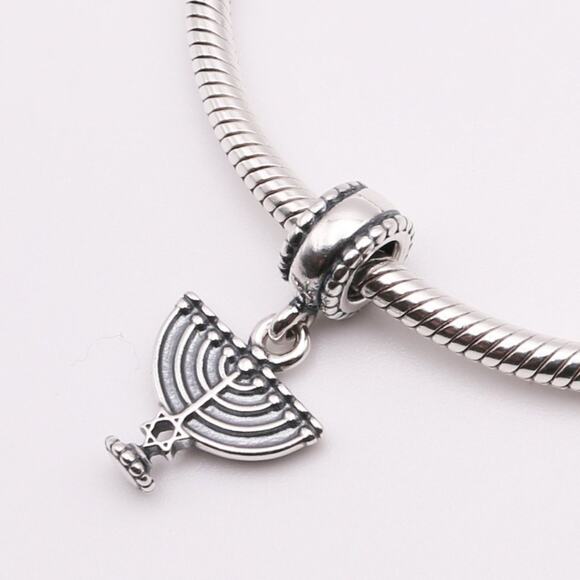PANDORA Menorah Religious Jewish Dangle - 791362 - Picture 2 of 11